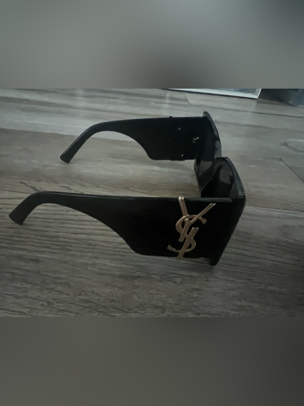 Black Logo Shield Sunglasses